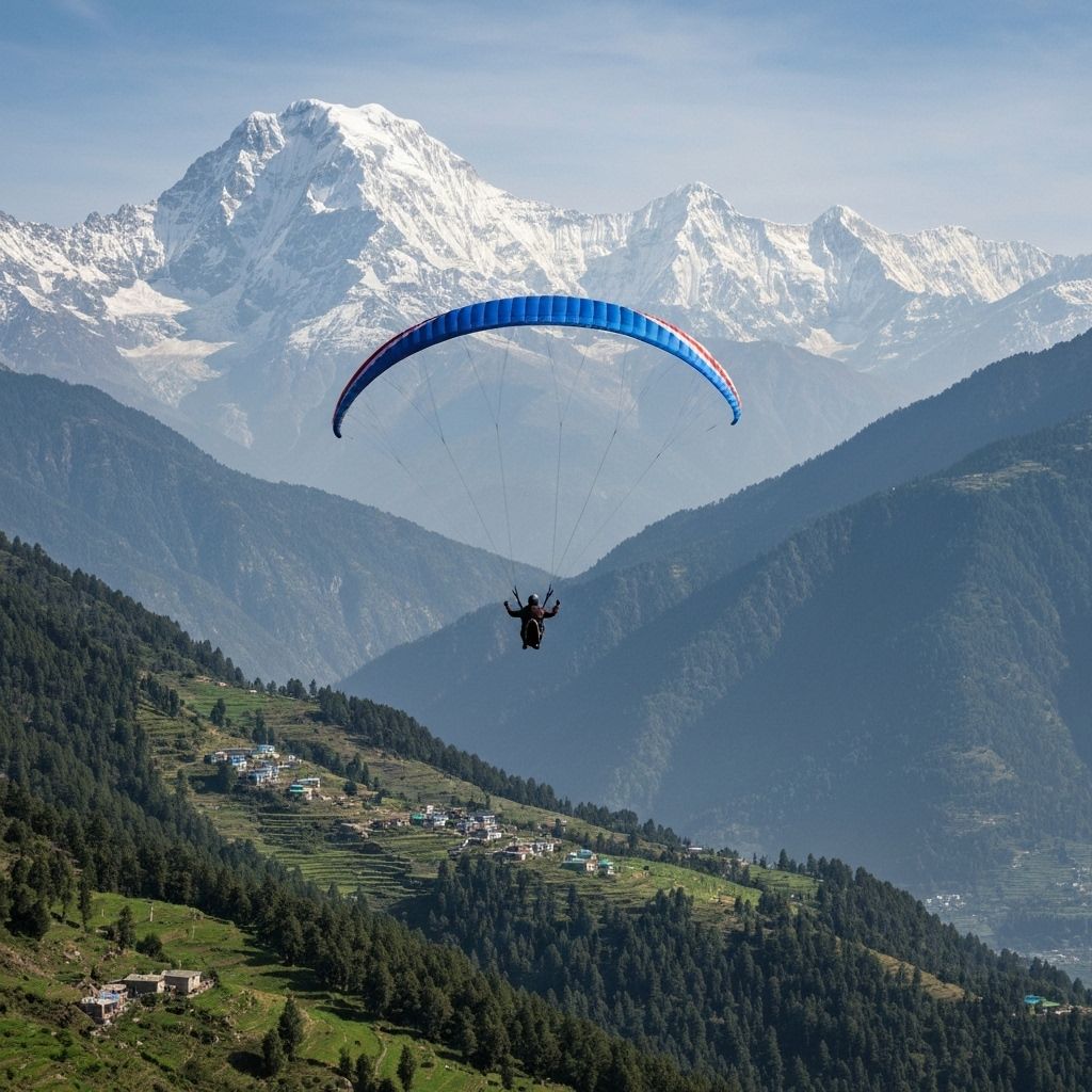 Majestic Himalayan mountain peaks with snow